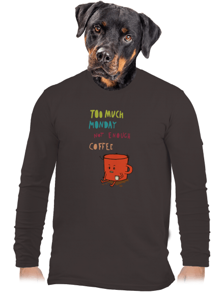 Pondělní kafe pánské dlouhý rukáv Bear Brown