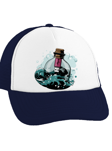 USB vzkaz v láhvi kšiltovka truckerka French Navy cap