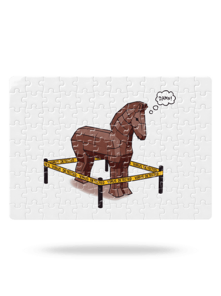 Trojský kůň puzzle White