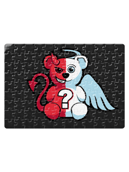 Anděl vs. ďábel puzzle White
