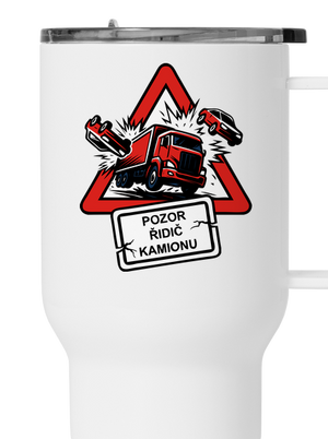Řidič kamionu termohrnek White