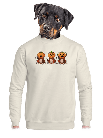 Halloween opičky unisex mikina bez kapuce Off White