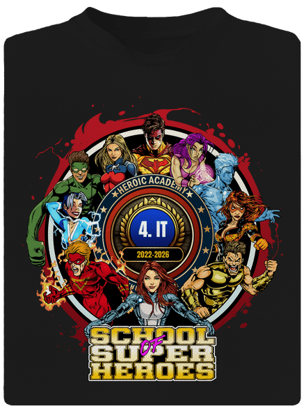 Školní potisk Super school pánské sportovní tričko Black