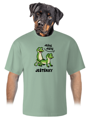 Ještě, ještě unisex tričko oversized Sage