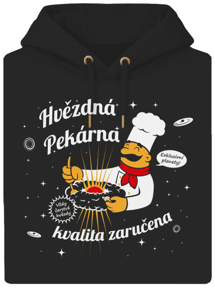 Hvězdná pekárna unisex mikina premium Dark Black