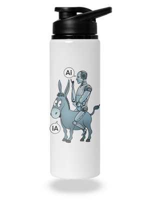 Osel a AI lahev na vodu White