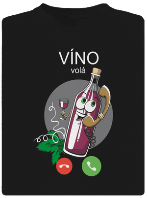 Červené víno volá pánské sportovní tričko Black
