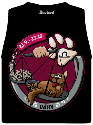 Psí horoskop: Váhy dámské tílko volné Black