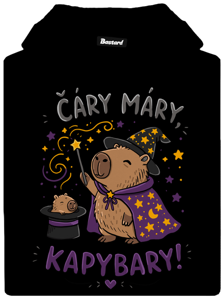Čáry máry kapybary dámská mikina klokanka Black