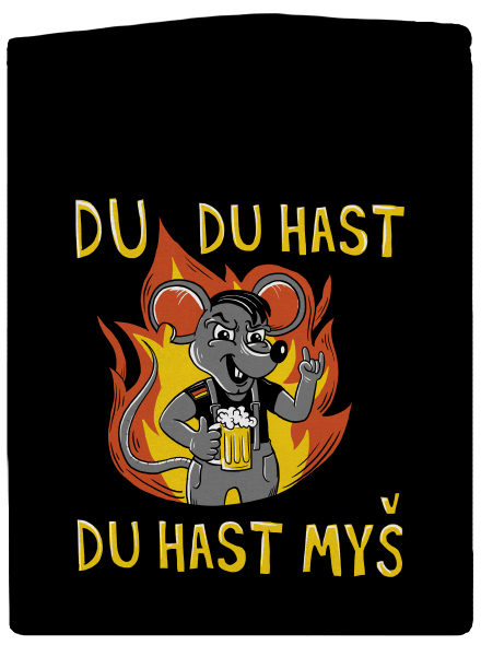 Du hast myš dámská mikina na zip Black