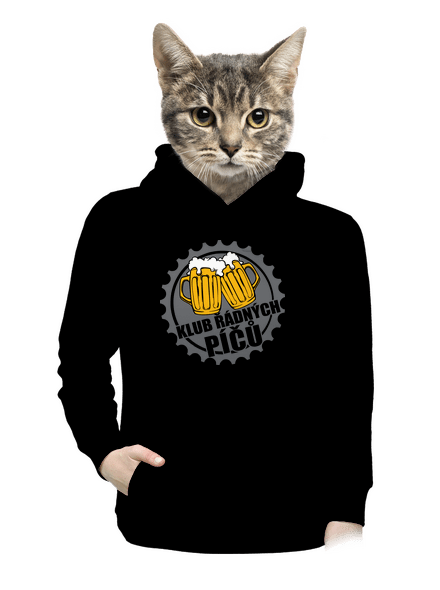 Klub řádných píčů dámská mikina klokanka Black