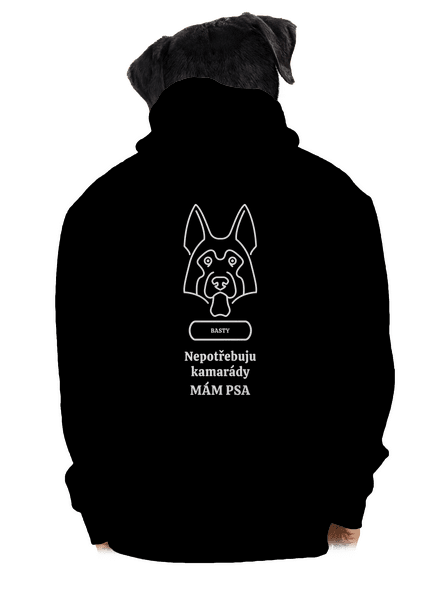 Nemůžu, mám psa pánská mikina na zip Black