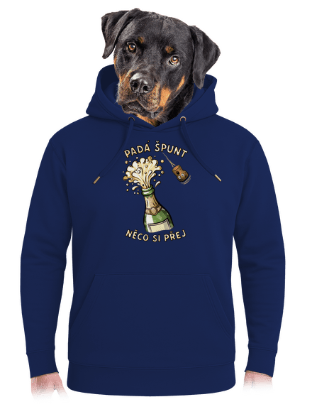 Padá špunt unisex mikina premium Navy