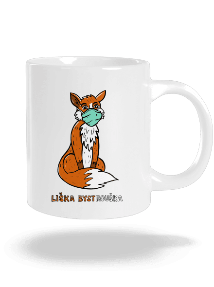 Liška Bystrouška velký hrnek White
