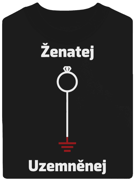 Ženatej a uzemněnej unisex mikina bez kapuce Black