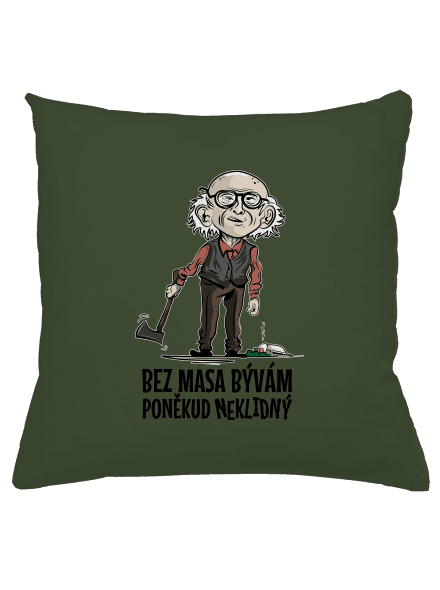 Neklidný bez masa polštář Olive Green