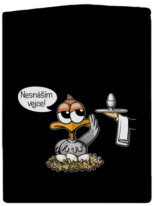 Nesnáším vejce pánská mikina na zip Black