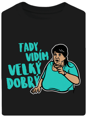 Velký dobrý unisex tričko oversized Black