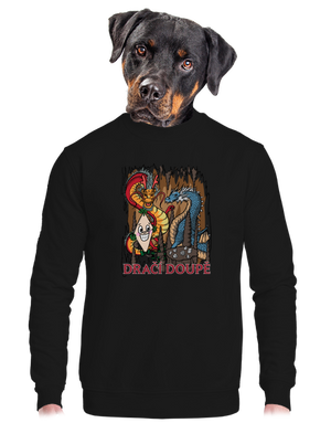 Dračák unisex mikina bez kapuce Black