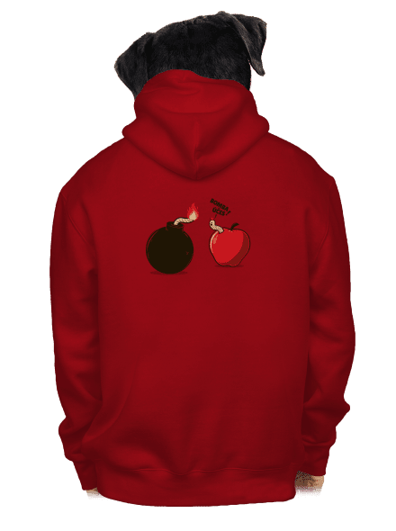 Bombovej účes pánská mikina na zip Red