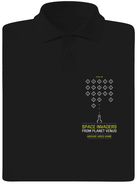 Space Invaders pánská polokošile Black