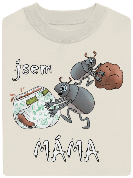 Jsem táta a máma unisex mikina bez kapuce Off White