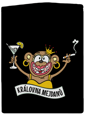 Královna mejdanů dámská mikina na zip Black