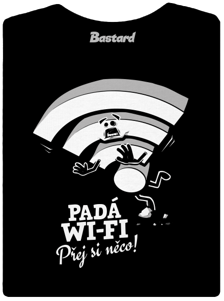 Padá wi-fi dámské tričko premium Black