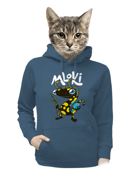 mLoki dámská mikina klokanka Denim