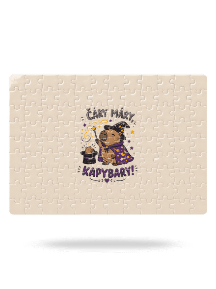 Čáry máry kapybary puzzle White