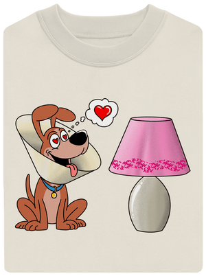 Zamilovaný pes unisex mikina bez kapuce Off White