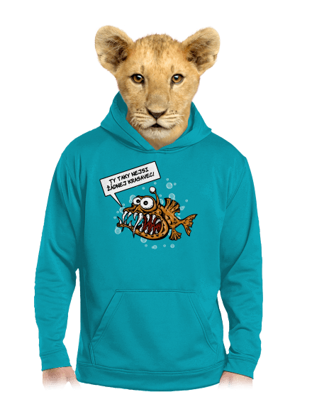 Mořský ďas dětská mikina klokanka Hawaiian Blue