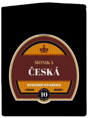 Pivní etiketa dámská mikina na zip Black