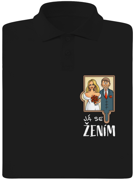 Já se žením/vdávám pánská polokošile Black