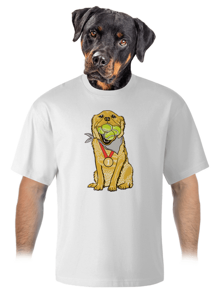 Zlatý retrívr unisex tričko oversized White