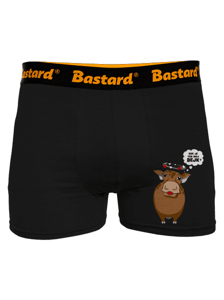 Kráva na pánském tričku boxerky Black