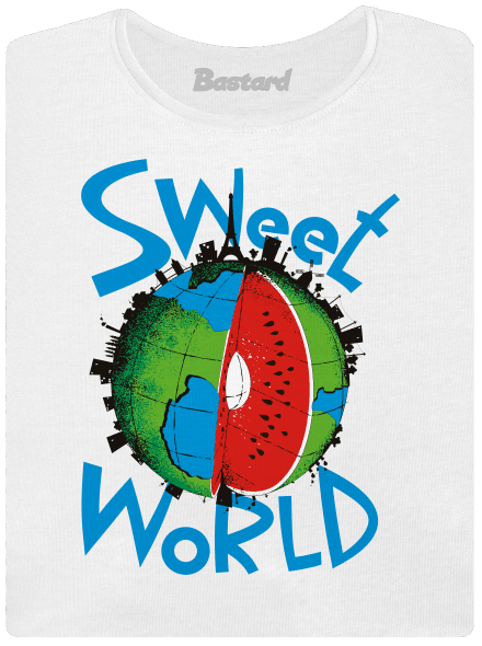 Sweet World dámské tričko s lemem White