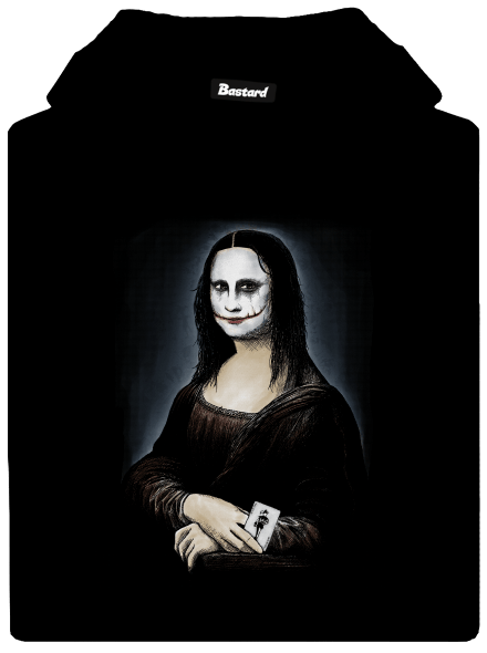 Mona Joker Lisa pánská mikina klokanka Black