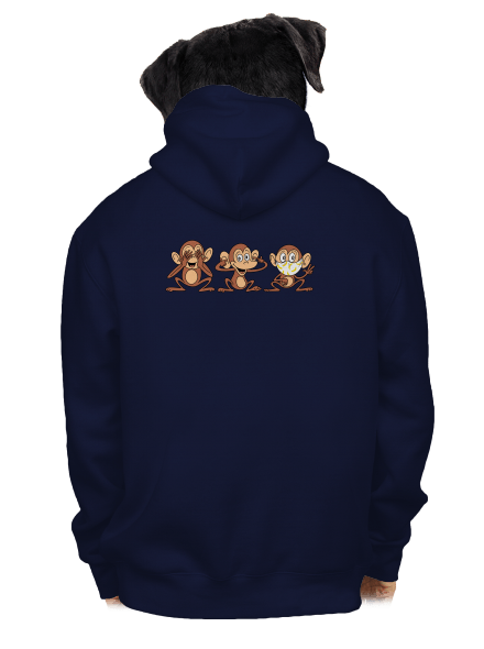 Opičky pánská mikina na zip Navy