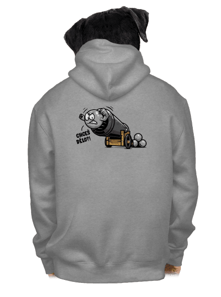Chceš dělo? pánská mikina na zip Light Melange