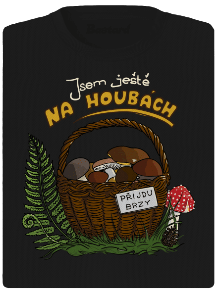 Na houbách dámské sportovní tričko Black