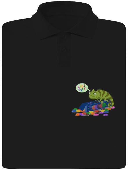 Zmatený chameleon pánská polokošile Black
