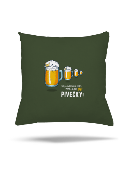 Pivečka polštář Olive Green