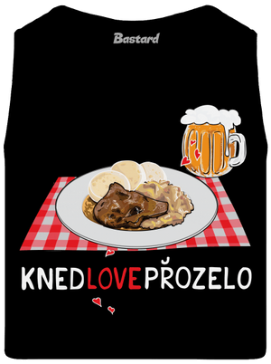 Knedlo vepřo zelo pánské tílko Black