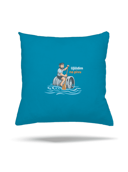 Ujíždím na pivu polštář Blue Turquoise