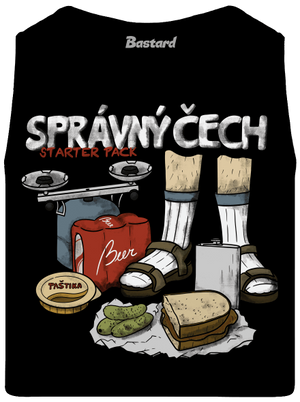Správný Čech pánské tílko Black