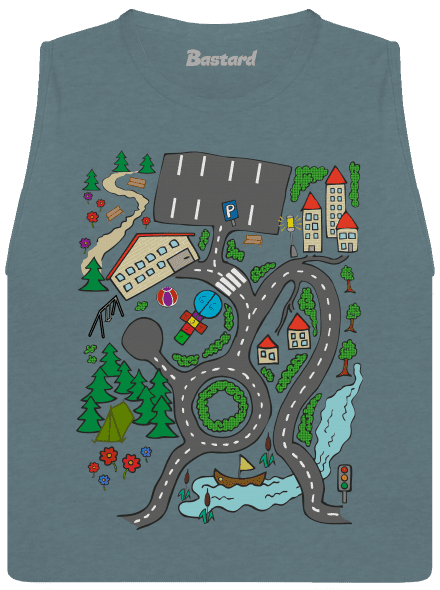 Silnice dámské tílko volné Heather Deep Teal
