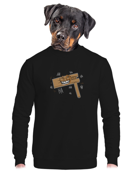 Řehtačka unisex mikina bez kapuce Black