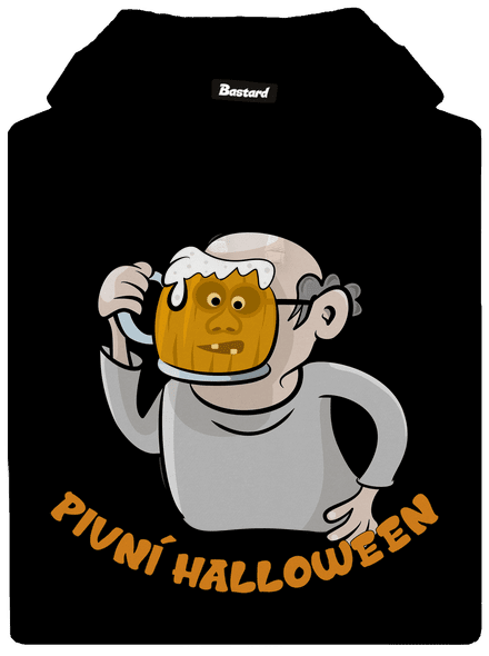 Pivní Halloween pánská mikina klokanka Black