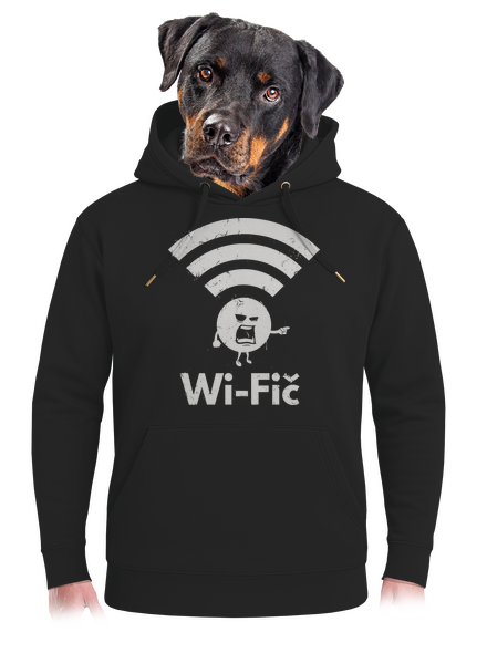Wifič unisex mikina premium Dark Black